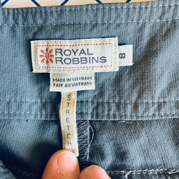 Royal Robbins Capri Pant Comfort Travel Grunge Y2K Gorpcore Hike Olive Green 8 - Picture 5 of 6